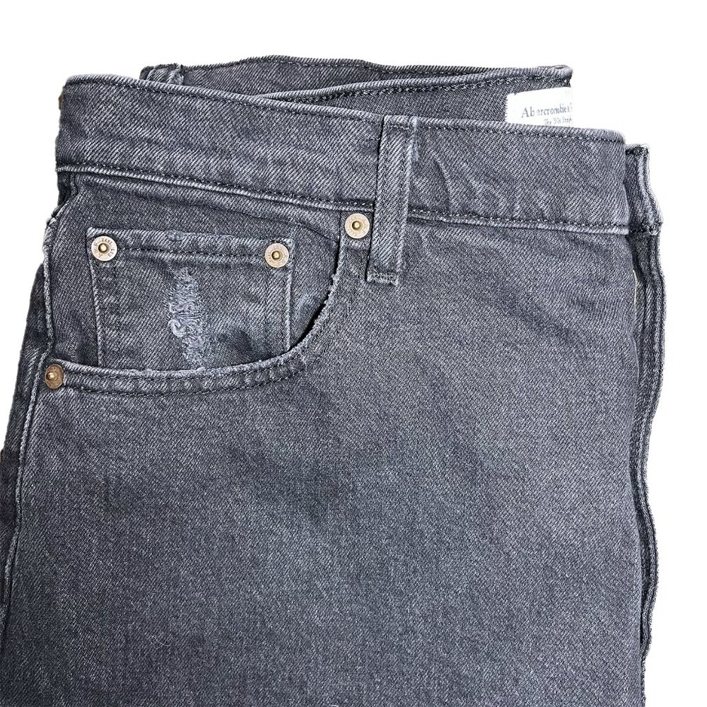 Abercrombie & Fitch Women's Ultra High Rise 90s Straight Jean Black 32/14R - Picture 10 of 11